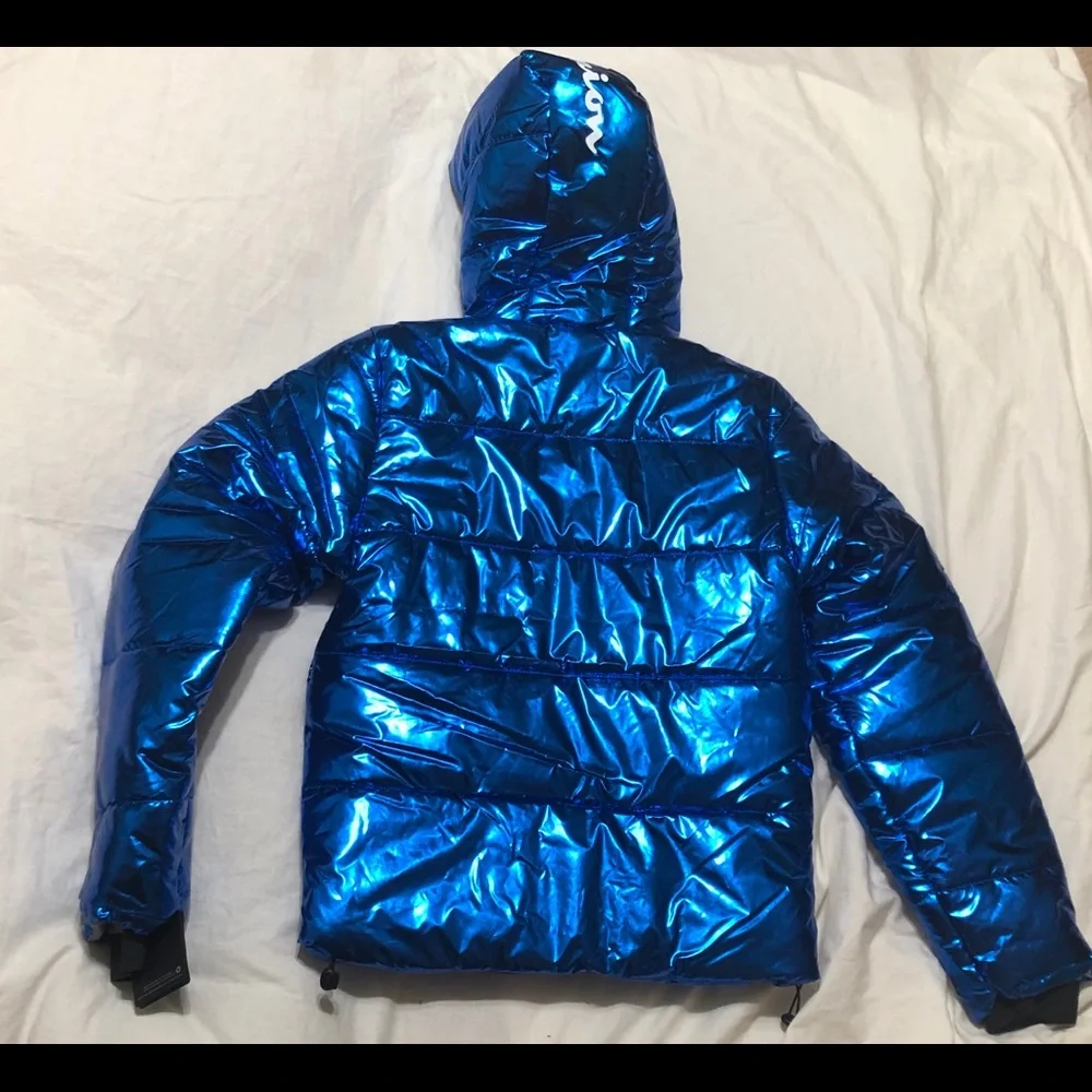 Champion  NASA Metallic‎ Puffer Jacket Blue Quilted - Picture 9 of 9